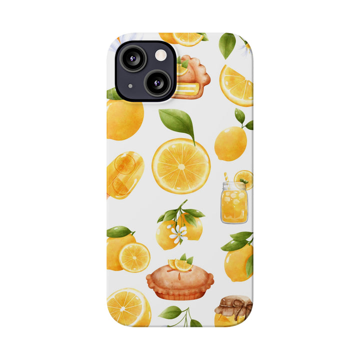 Slim Cute Phone Cases for Iphone - | iPhone 15 Case | iPhone 15 Pro Max Case, Iphone 14 Case, Iphone 14 Pro Max, Iphone 13, Summer Fruit Lemon - Studio40ParkLane
