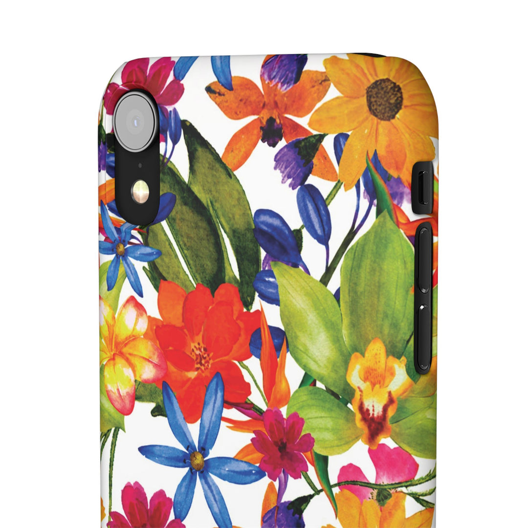 Sleek Snap Colorful Flowers Cute Phone Case for iPhone 16 15 14 13 12 11 X Xs Max Xr Pro Plus Samsung Galaxy S24 S23 S22 S21 S20 Note Ultra