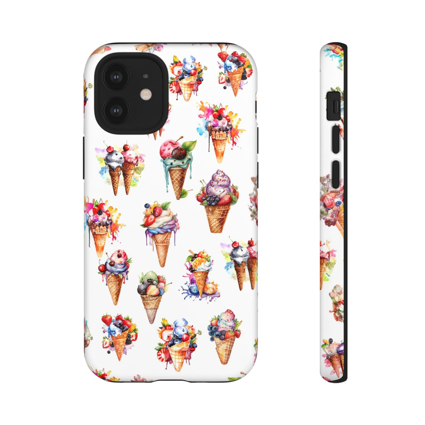 Impact Resistant, Summer Icecream, Cute Phone Cases for Samsung S24, S23, S22, S21, IPhone 15 pro, Iphone 14 pro, Iphone 13 IPhone 12, Iphone 11