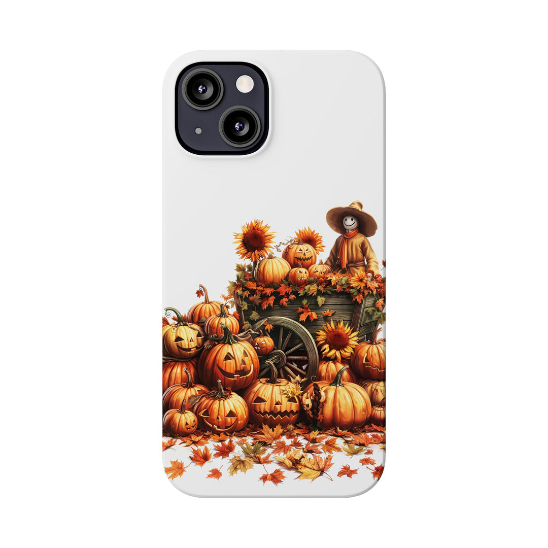 Slim Fall Leaves Scarecrow Slim Cute Phone Cases for Iphone | iPhone 15 Case | iPhone 15 Pro Max Case, Iphone 14, Iphone 14 Pro Max, Iphone 13 - Studio40ParkLane