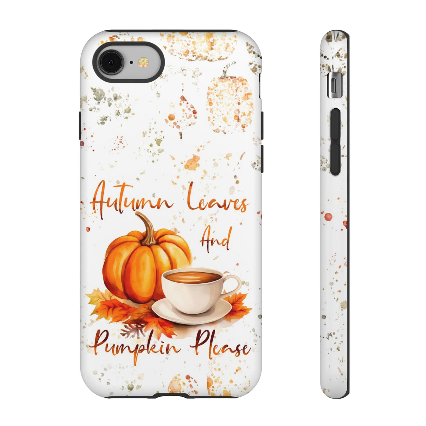 Impact Resistant, Fall Leaves Pumpkin Pie, Cute Phone Cases for Samsung S24, S23, S22, S21, IPhone 15 pro Iphone 14 pro Iphone 13 IPhone 12 Iphone 11