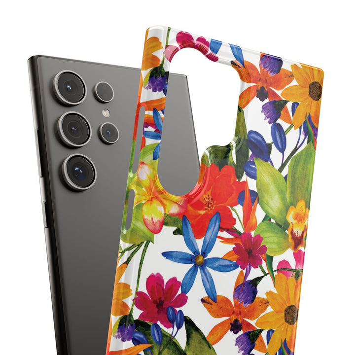 Sleek Snap Colorful Flowers Cute Phone Case for iPhone 16 15 14 13 12 11 X Xs Max Xr Pro Plus Samsung Galaxy S24 S23 S22 S21 S20 Note Ultra