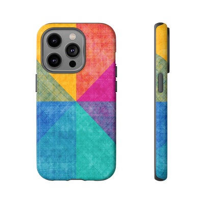 Impact Resistant, Colored Shapes, Cute Phone Cases for Samsung S24, S23, S22, S21, IPhone 15 pro Iphone 14 pro Iphone 13 IPhone 12 Iphone 11