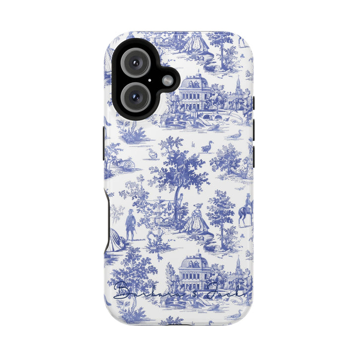 Magsafe French Toile Personalized Initial Custom Gift Cute Phone Cases for Iphone 16 Pro Max | iPhone 15, Pro Max Case, Iphone 14, 13, 12, 11, 10 - Studio40ParkLane