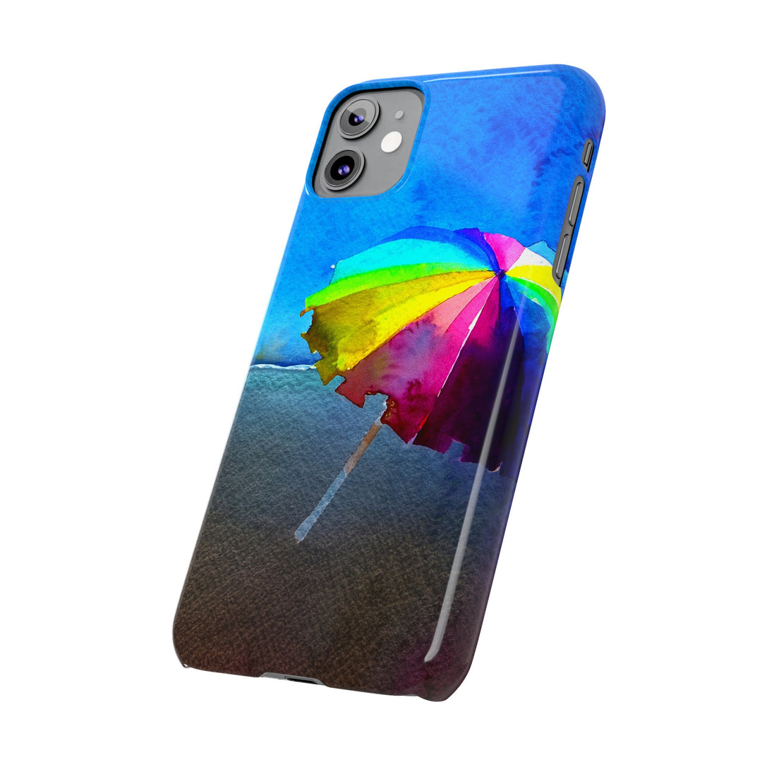Slim Cute Phone Cases for Iphone - | iPhone 15 Case | iPhone 15 Pro Max Case, Iphone 14 Case, Iphone 14 Pro Max, Iphone 13, Summer Beach Umbrella - Studio40ParkLane