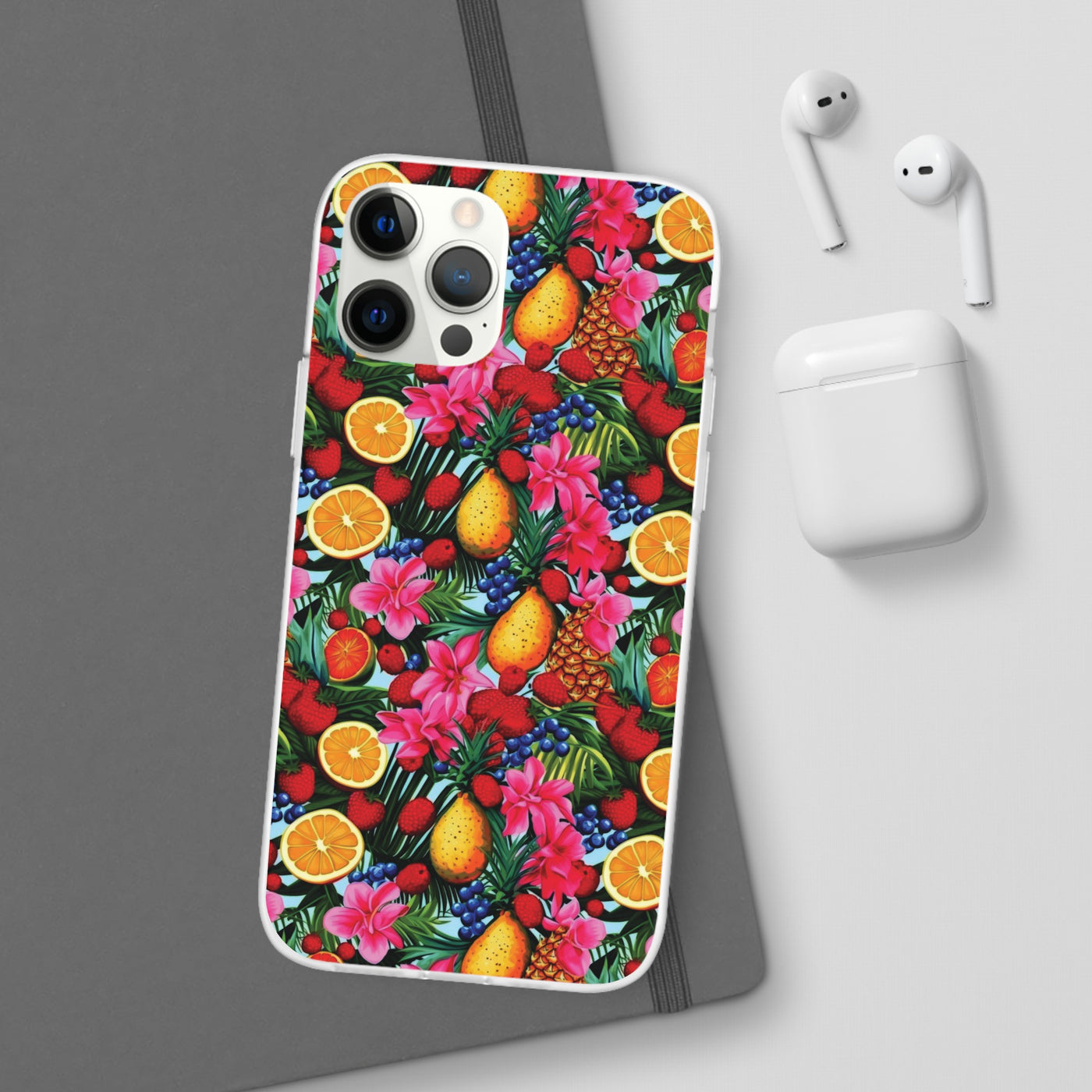 Cute Flexi Phone Cases, For Iphones and Samsung Galaxy Phones, Summer Mixed Fruit, Galaxy S23 Phone Case, Samsung S22 Case, Samsung S21, Iphone 15, Iphone 14, Iphone 13