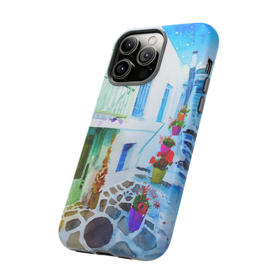 Impact Resistant, Greece House, Cute Phone Cases for Samsung S24, S23, S22, S21, IPhone 15 pro Iphone 14 pro Iphone 13 IPhone 12 Iphone 11