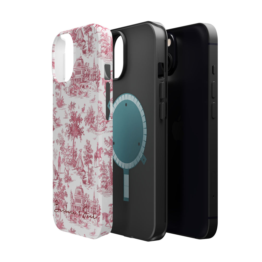 Magsafe French Toile Personalized Initial Custom Gift Cute Phone Cases for Iphone 16 Pro Max | iPhone 15, Pro Max Case, Iphone 14, 13, 12, 11, 10 - Studio40ParkLane