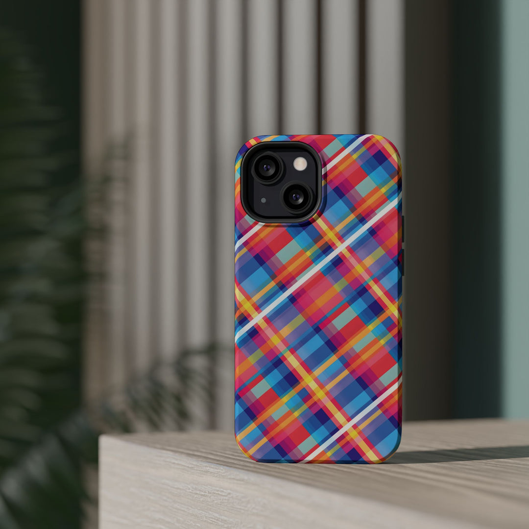 Checkered Plaid Magsafe Gift for Her Cute Phone Case for Iphone, | iPhone 16 | iPhone 15 Pro Max, Iphone 14 Pro Max, 13 12 11 10 9 8 7 - Studio40ParkLane
