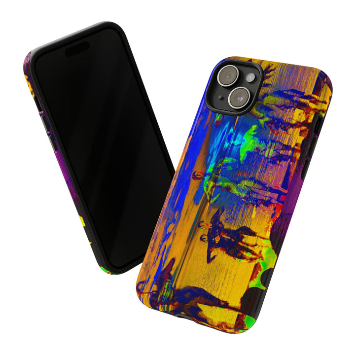 Cute IPhone Case | iPhone 15 Case | iPhone 15 Pro Max Case, Iphone 14 Case, Iphone 14 Pro Max Case IPhone Case for Art Lovers, Sunset Dance Blue Yellow - Studio40ParkLane