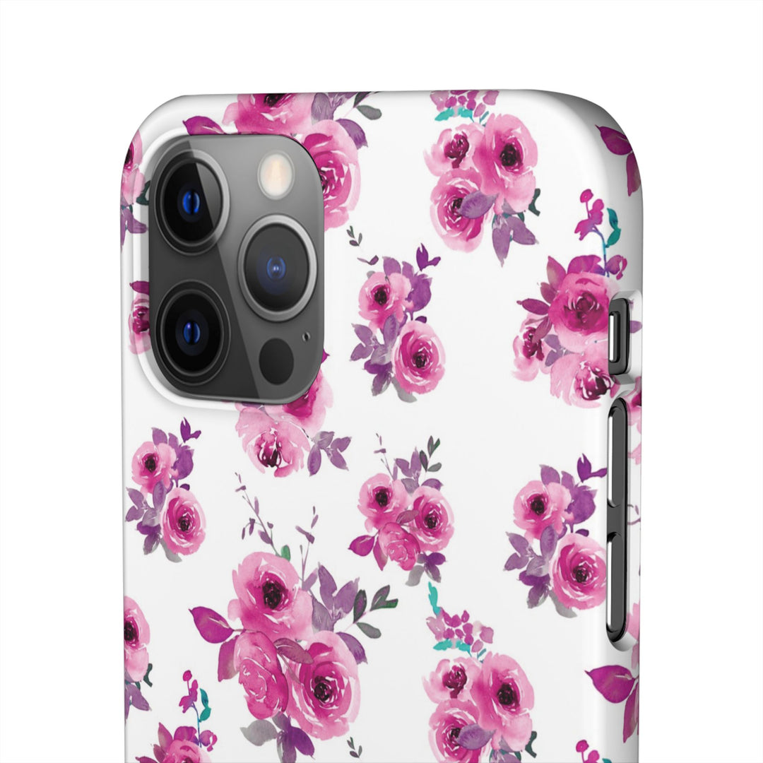 Sleek Snap Flowers Gift for Her Cute Phone Case for iPhone 16 15 14 13 12 11 X Xs Max Xr Pro Plus Samsung Galaxy S24 S23 S22 S21 S20 Ultra