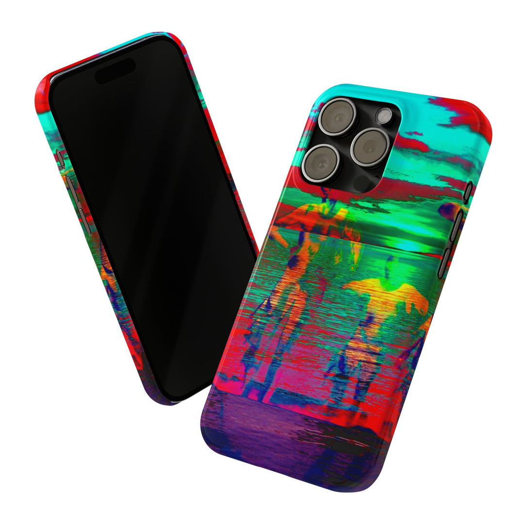Slim Cute Phone Cases for Iphone - | iPhone 15 Case | iPhone 15 Pro Max Case, Iphone 14 Case, Iphone 14 Pro Max, Iphone 13, Sunset Mystery Dance - Studio40ParkLane