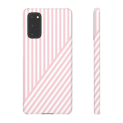 Aesthetic Sweet Pink Stripes Cute Phone Case Sleek Snap - For iPhone 17 Pro Max iPhone 16 Pro iPhone 15 Iphone 14 Plus 13 Pro 12 11 10 Gift