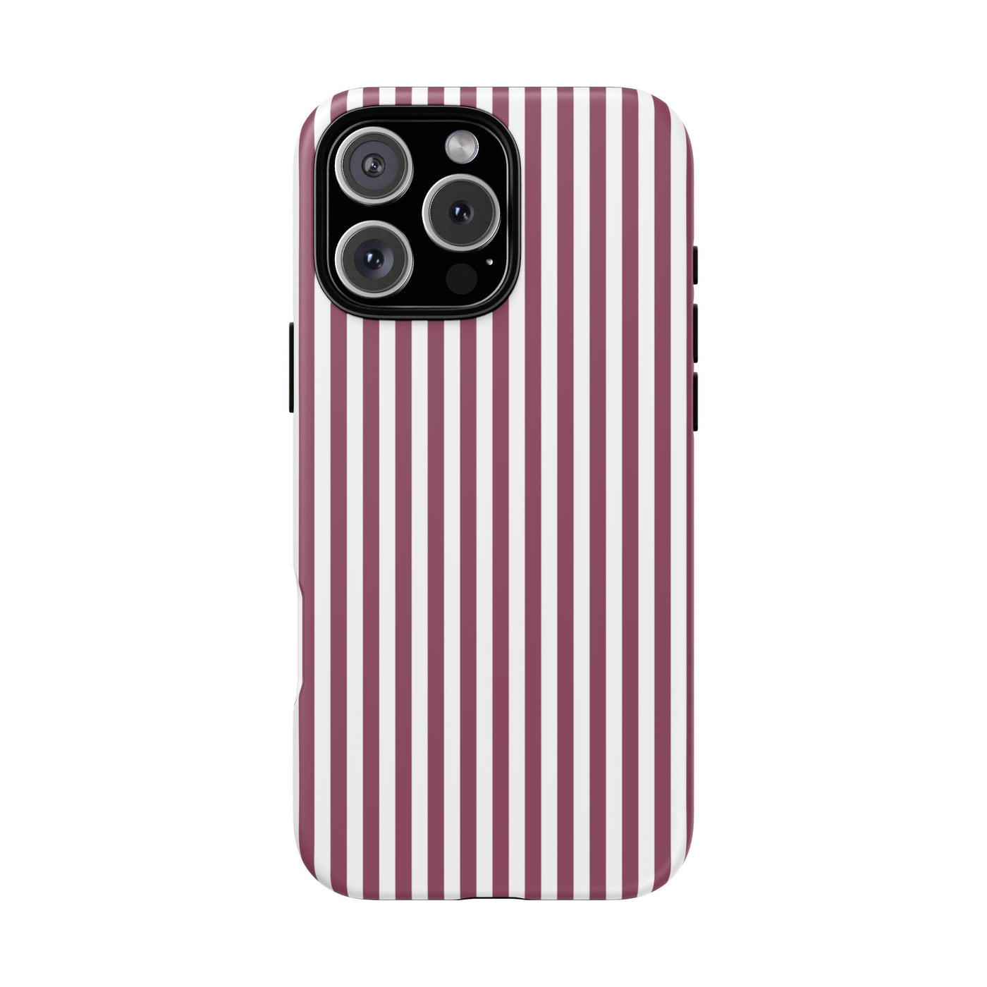 Tough Premium Old Claret Stripes Phone Case Gift for Her - For Apple iPhone 16 Pro Max 16e iPhone 15 Pro iPhone Iphone 14 Plus 13 Pro 12 SE XR - Studio40ParkLane