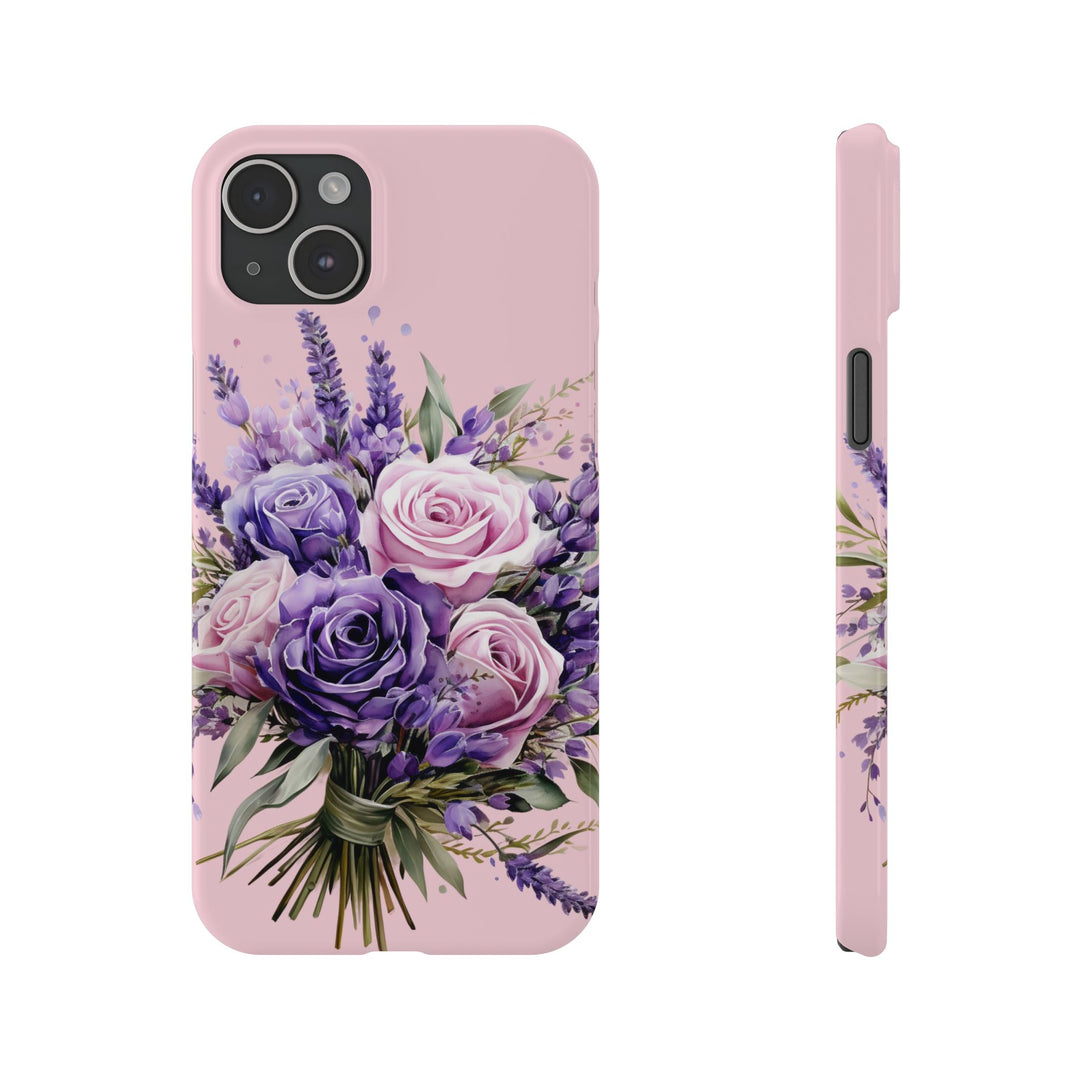 Slim Lavender Bouquet Flowers Cute Phone Cases for Iphone 16 Pro Max | iPhone 15 Case | iPhone 15 Pro Max Case, Iphone 14, Iphone 14 Pro Max, Iphone 13 12 11 8 7 - Studio40ParkLane