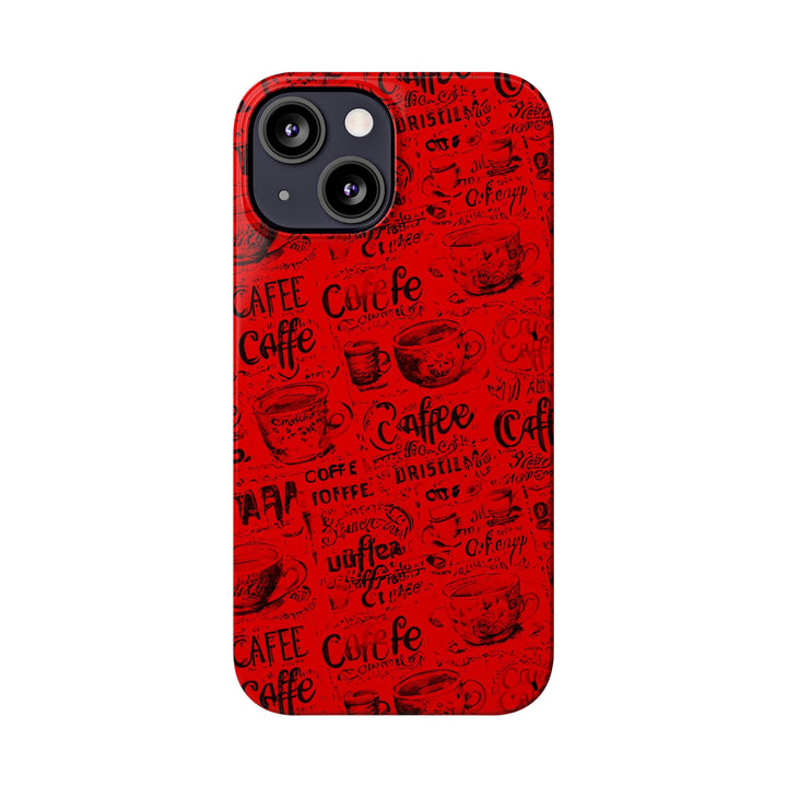 Slim Cute Phone Cases for Iphone - | iPhone 15 Case | iPhone 15 Pro Max Case, Iphone 14 Case, Iphone 14 Pro Max, Iphone 13, Red Black Coffee - Studio40ParkLane