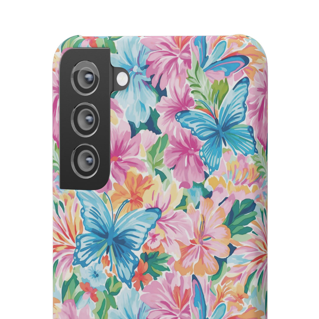 Sleek Snap Butterflies Flowers Cute Phone Case for iPhone 16 15 14 13 12 11 X Xs Max Xr Pro Plus Samsung Galaxy S24 S23 S22 S21 S20 Ultra