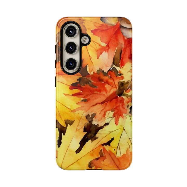 Impact Resistant, Fall Leaves, Cute Phone Cases for Samsung S24, S23, S22, S21, IPhone 15 pro Iphone 14 pro Iphone 13 IPhone 12 Iphone 11 - Studio40ParkLane