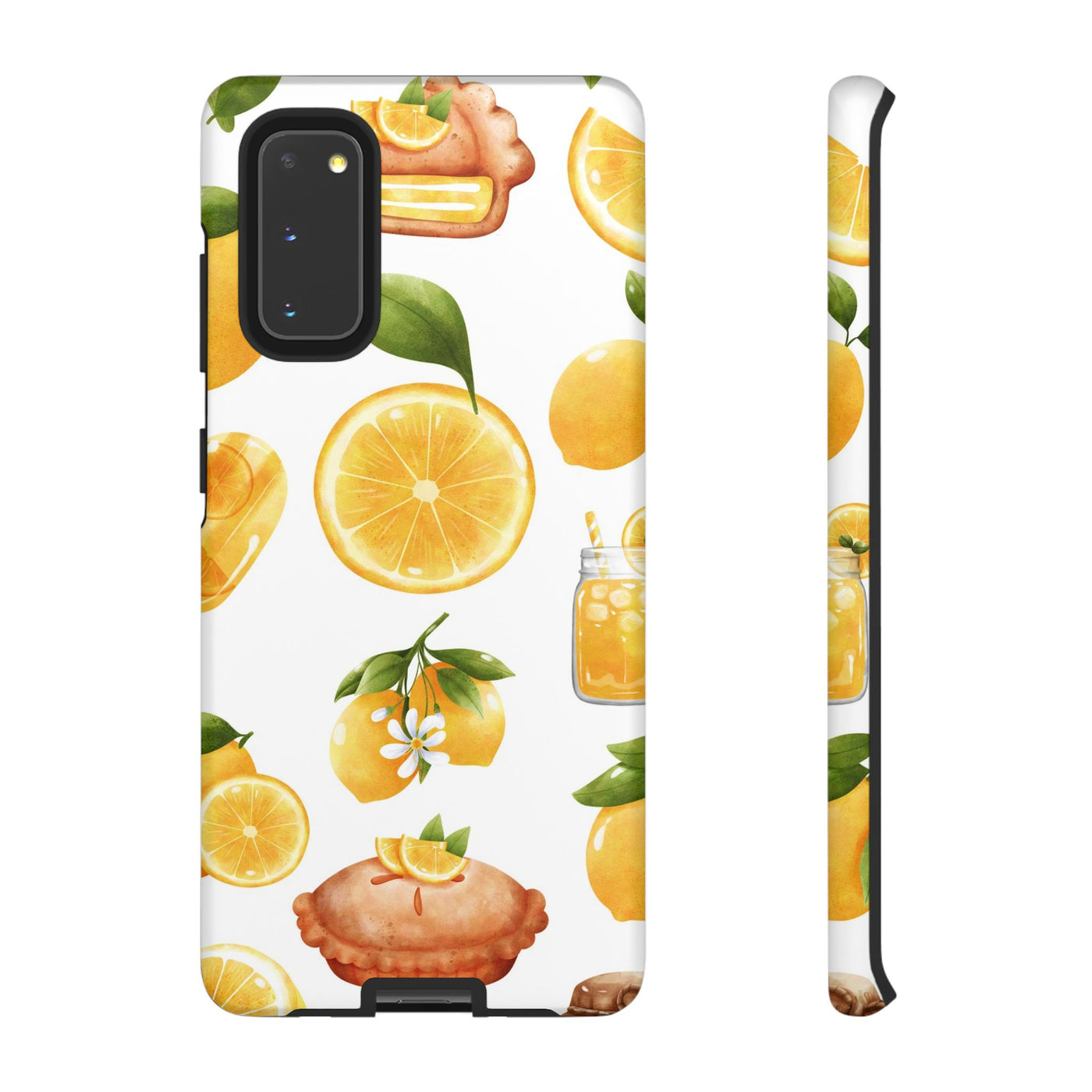 Impact Resistant, Lemon Fruit Pie, Cute Phone Cases for Samsung S24, S23, S22, S21, IPhone 15 pro Iphone 14 pro Iphone 13 IPhone 12 Iphone 11