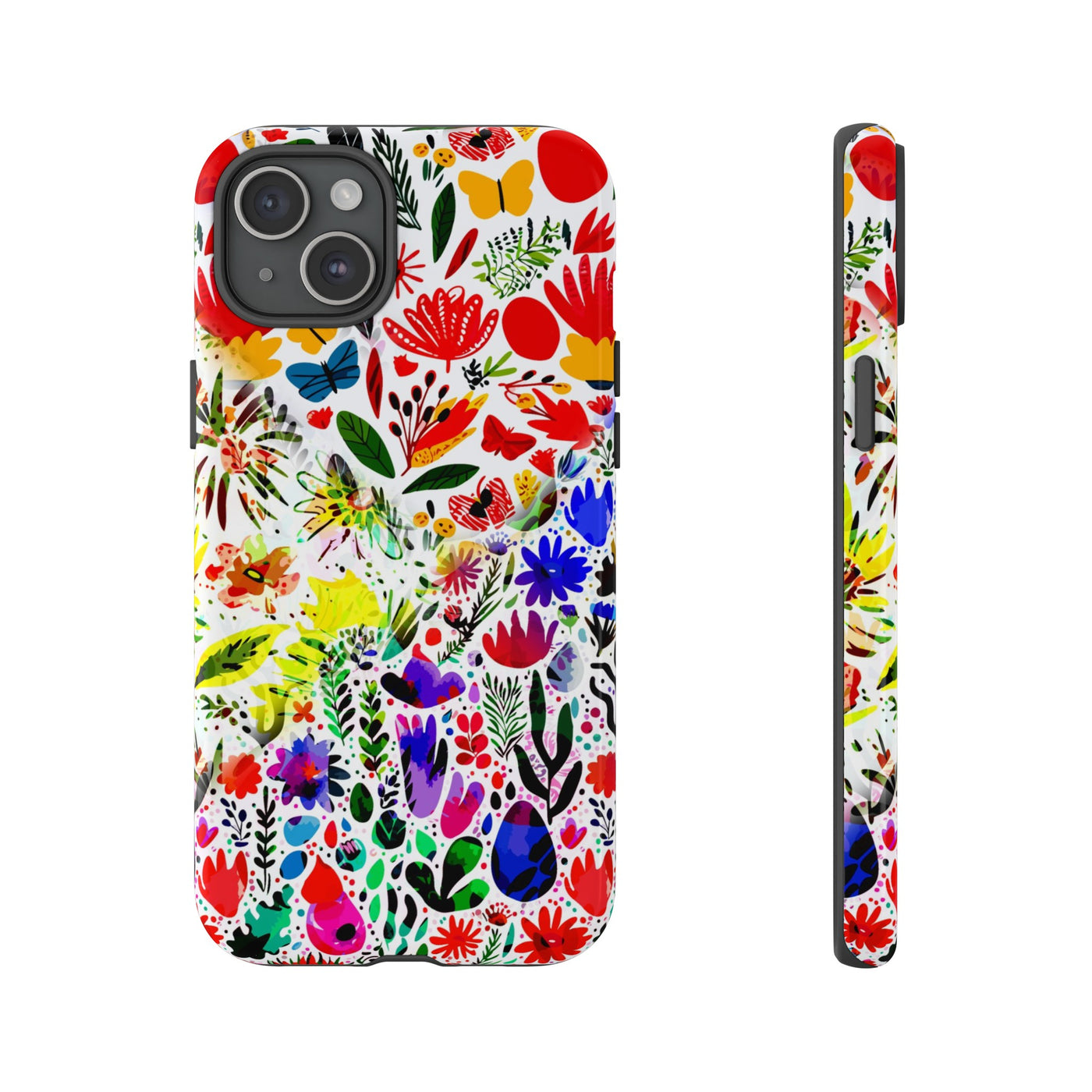 Impact Resistant, Colored Flowers, Cute Phone Cases for Samsung S24, S23, S22, S21, IPhone 15 pro Iphone 14 pro Iphone 13 IPhone 12 Iphone 11