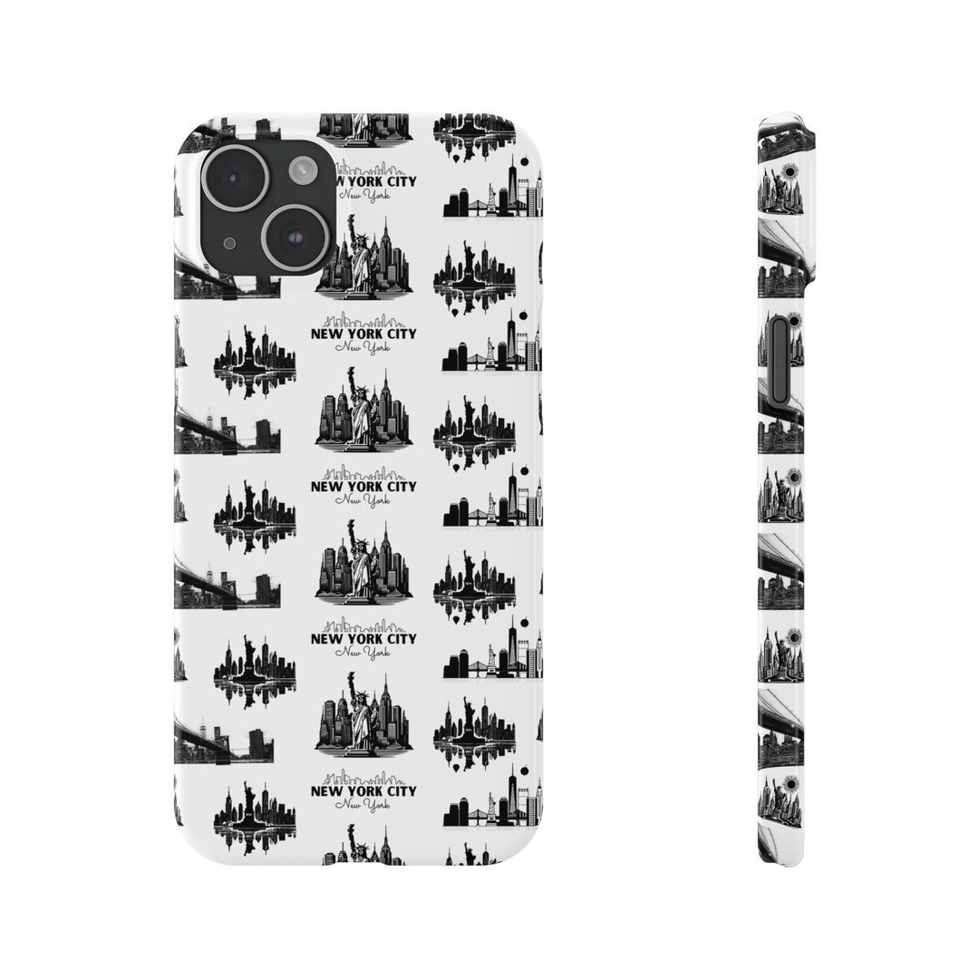 Slim New York Skyline Collage Coquette Gift for Her Cute Phone Cases for Iphone 16 Pro Max | iPhone 15 Case | iPhone 15 Pro Max Case, Iphone 14, Iphone 14 Pro Max, Iphone 13 12 11 8 7 - Studio40ParkLane