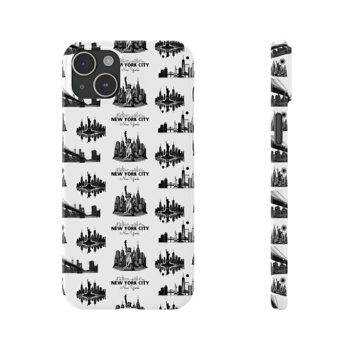 Slim New York Skyline Collage Coquette Gift for Her Cute Phone Cases for Iphone 16 Pro Max | iPhone 15 Case | iPhone 15 Pro Max Case, Iphone 14, Iphone 14 Pro Max, Iphone 13 12 11 8 7 - Studio40ParkLane