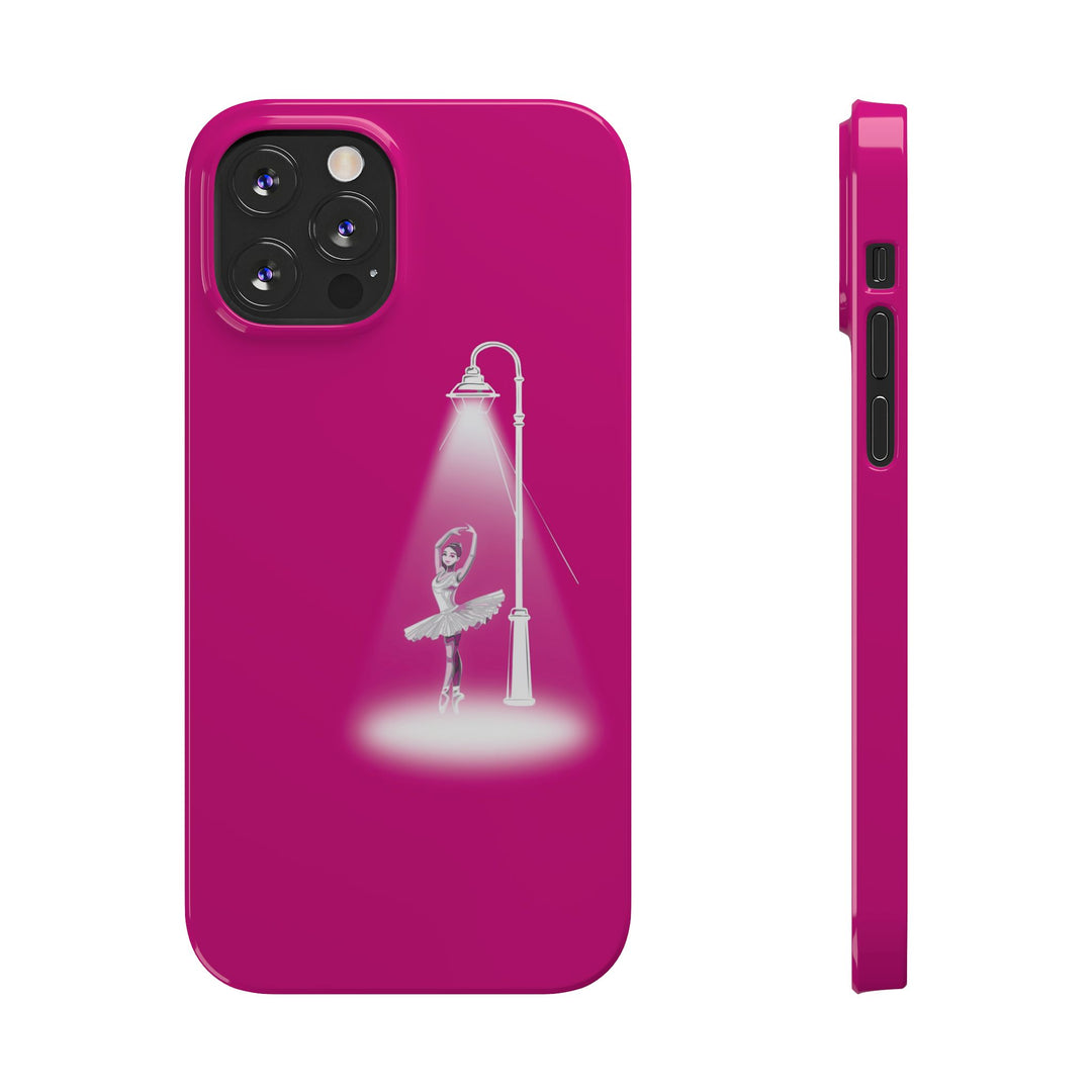 Slim Pink Ballet Dancer Spotlight Gift for Her Cute Phone Cases for Iphone 16 Pro Max | iPhone 15 Case | iPhone 15 Pro Max Case, Iphone 14, 13, 12, 11, 10, 8, 7 - Studio40ParkLane