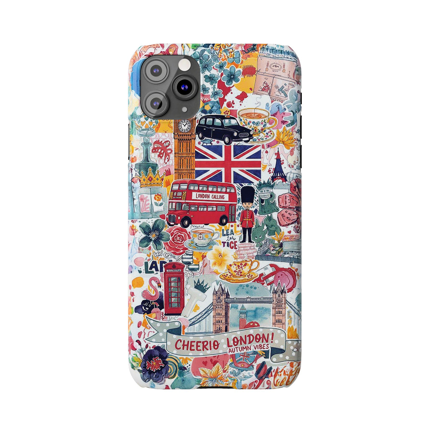 Slim London England Coquette Collage Cute Phone Case for Iphone 17 - | iPhone 16 Pro Max Case | iPhone 15 Case Iphone 14 13 12 11 10 9 8 7 - Studio40ParkLane
