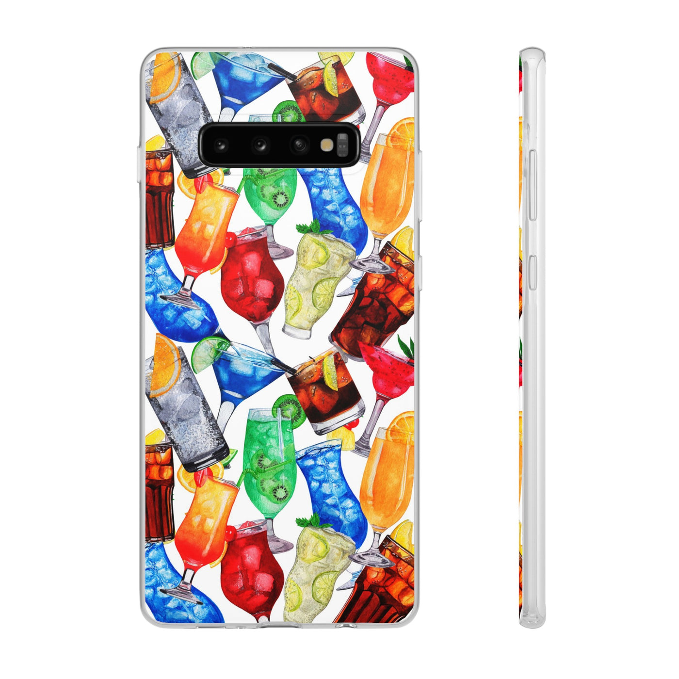 Cute Flexi Phone Cases, For Iphones and Samsung Galaxy Phones, Tropical Summer Fruit Cocktails, Galaxy S23 Phone Case, Samsung S22 Case, Samsung S21, Iphone 15, Iphone 14, Iphone 13