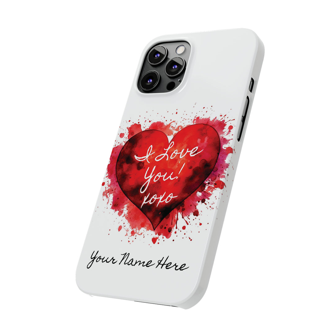 Slim Personalized Slim Cute iPhone Cases - | iPhone 15 Case | iPhone 15 Pro Max Case, Iphone 14 Case, Iphone 14 Pro Max, Iphone 13, Valentine Heart Love - Studio40ParkLane