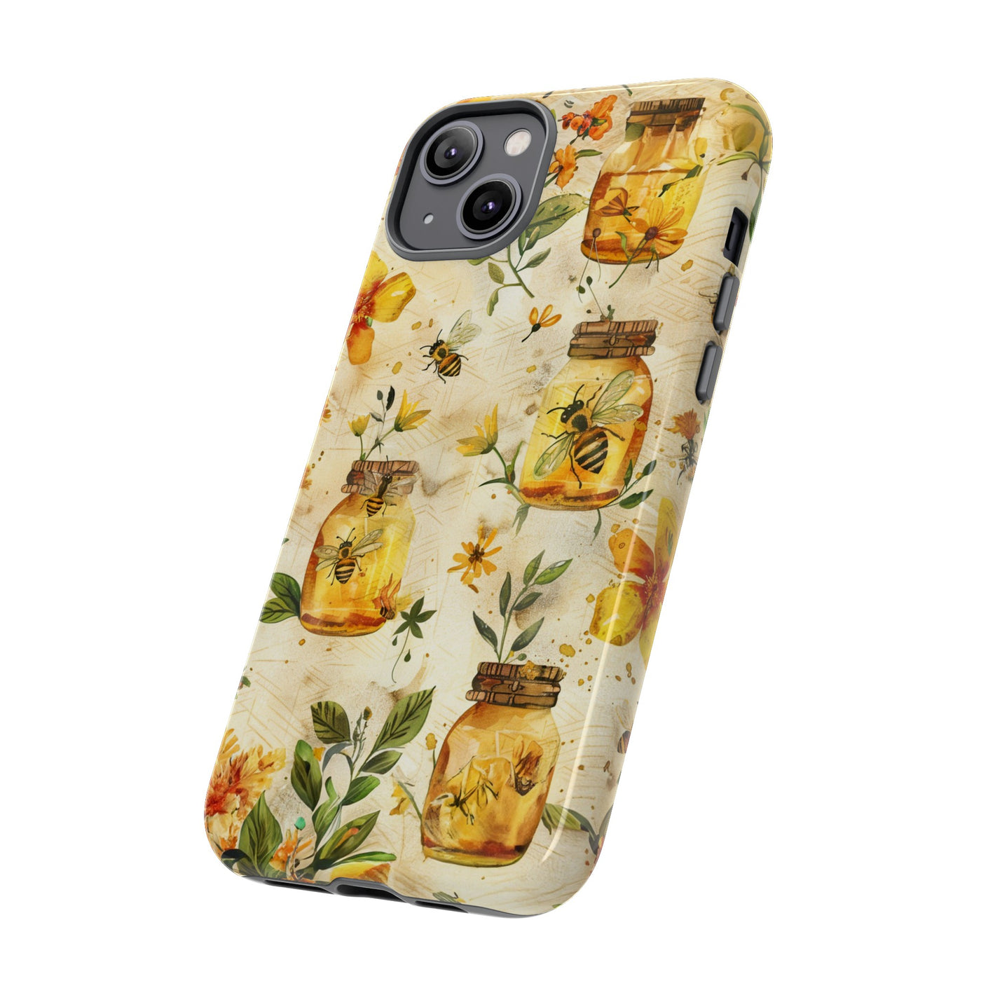 Impact Resistant, Honey Bees, Cute Phone Cases for Samsung S24, S23, S22, S21, IPhone 15 pro Iphone 14 pro Iphone 13 IPhone 12 Iphone 11