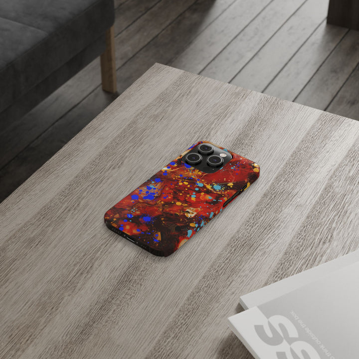 Slim Cute Phone Cases for Iphone - | iPhone 15 Case | iPhone 15 Pro Max Case, Iphone 14 Case, Iphone 14 Pro Max, Iphone 13, Fall Marble Paint Splash - Studio40ParkLane