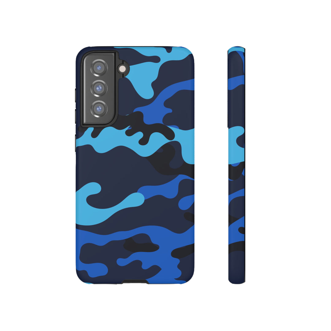 Cute Samsung Phone Case | Aesthetic Samsung Phone Case | Galaxy S23, S22, S21, S20 | Blue Camouflage, Protective Phone Case - Studio40ParkLane