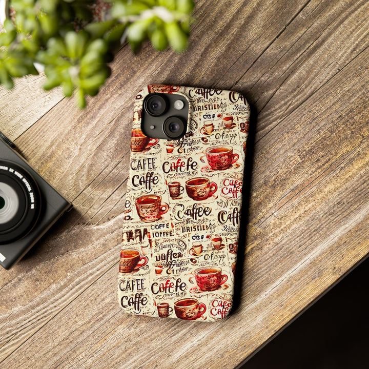 Slim Cute Phone Cases for Iphone - | iPhone 15 Case | iPhone 15 Pro Max Case, Iphone 14 Case, Iphone 14 Pro Max, Iphone 13, Paris Coffee Cup - Studio40ParkLane