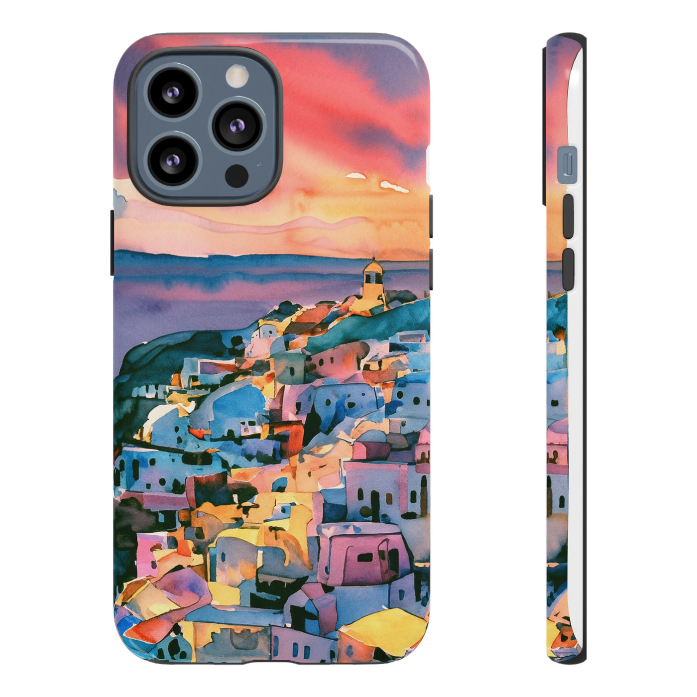 Impact Resistant, Greek Sunset, Cute Phone Cases for Samsung S24, S23, S22, S21, IPhone 15 pro Iphone 14 pro Iphone 13 IPhone 12 Iphone 11