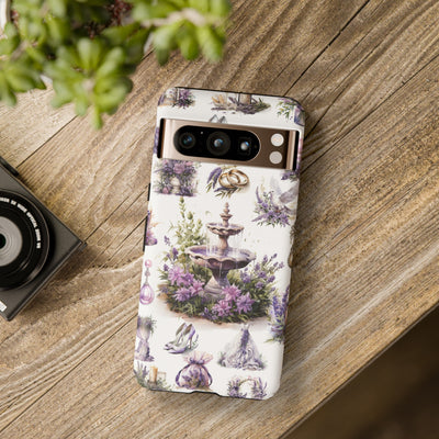 Impact Resistant, Lavender Wedding, Cute Phone Cases for Samsung S24, S23, S22, S21, IPhone 15 pro Iphone 14 pro Iphone 13 IPhone 12 Iphone 11