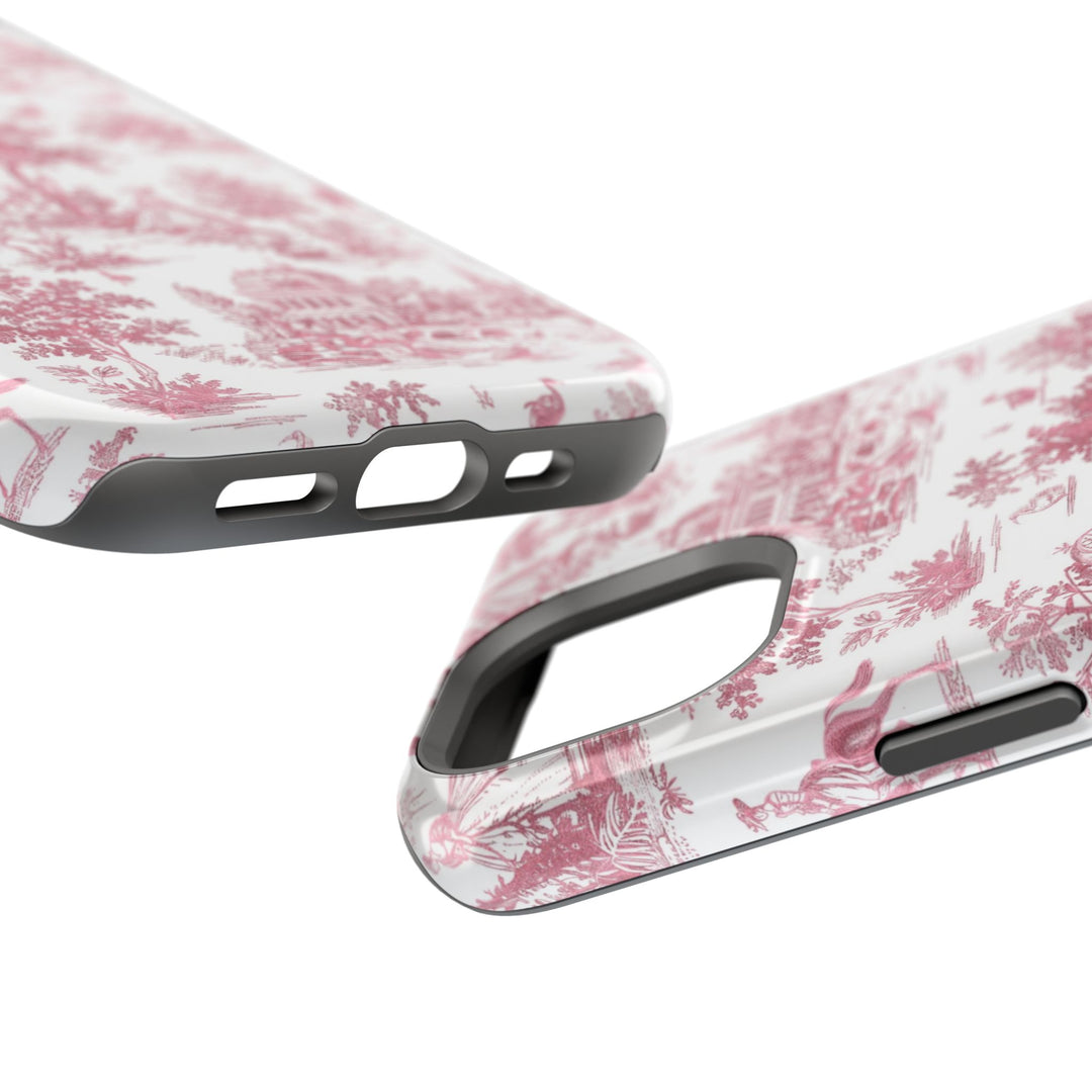 French Pink Toile Magsafe Cute Phone Case for Iphone Gift for Her, iPhone 16 Case | iPhone 15 Pro Max Case, Iphone 14, Iphone 14 Pro Max, Iphone 13, Iphone 12 - Studio40ParkLane