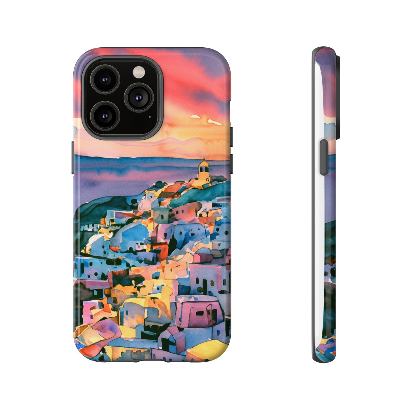 Impact Resistant, Greek Sunset, Cute Phone Cases for Samsung S24, S23, S22, S21, IPhone 15 pro Iphone 14 pro Iphone 13 IPhone 12 Iphone 11