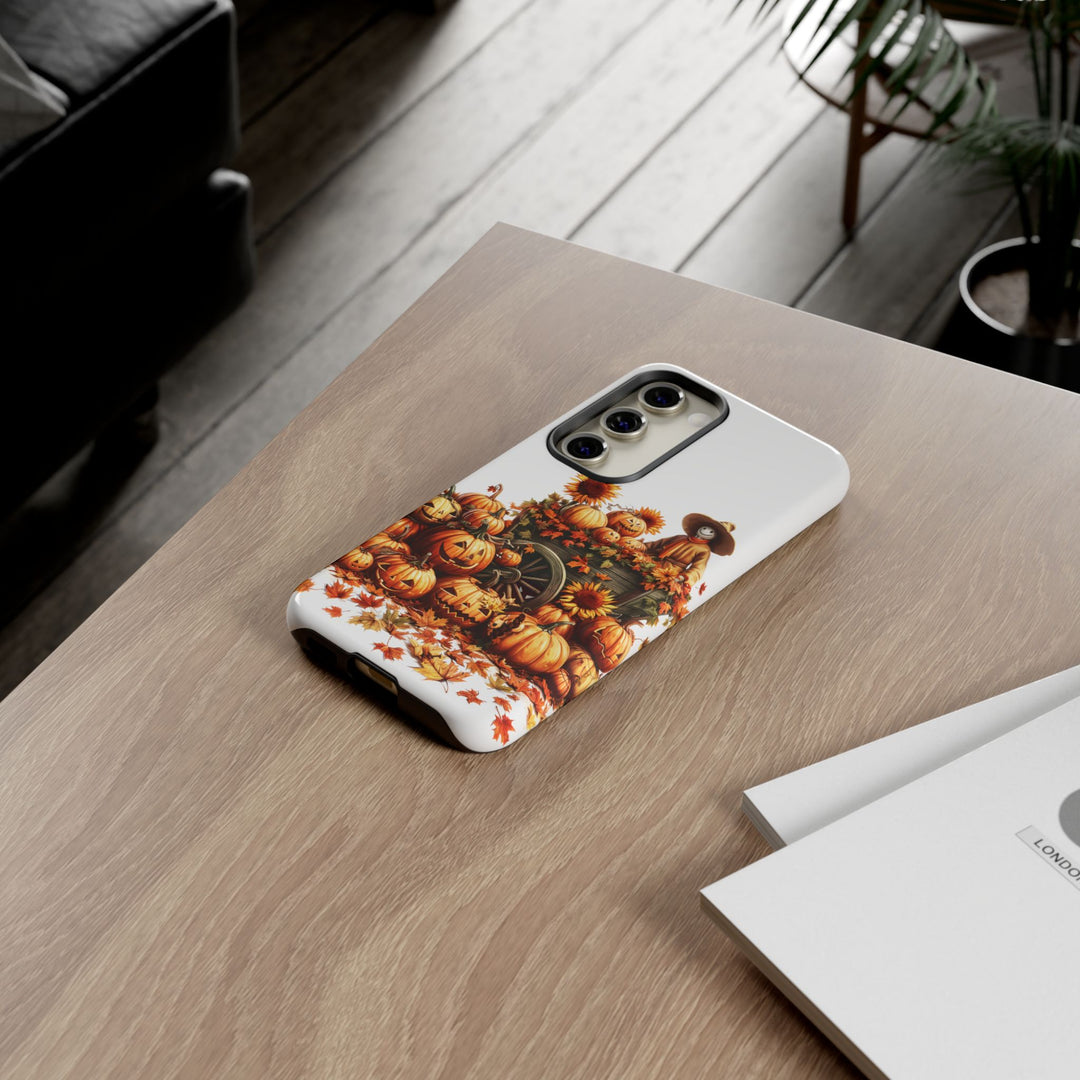Impact Resistant, Fall Leaves Scarecrow, Cute Phone Cases for Samsung S24, S23, S22, S21, IPhone 15 pro Iphone 14 pro Iphone 13 IPhone 12 Iphone 11 - Studio40ParkLane