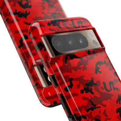 Impact Resistant, Red Camo Camouflage, Cute Phone Cases for Samsung S24, S23, S22, S21, IPhone 15 pro Iphone 14 pro Iphone 13 IPhone 12 Iphone 11