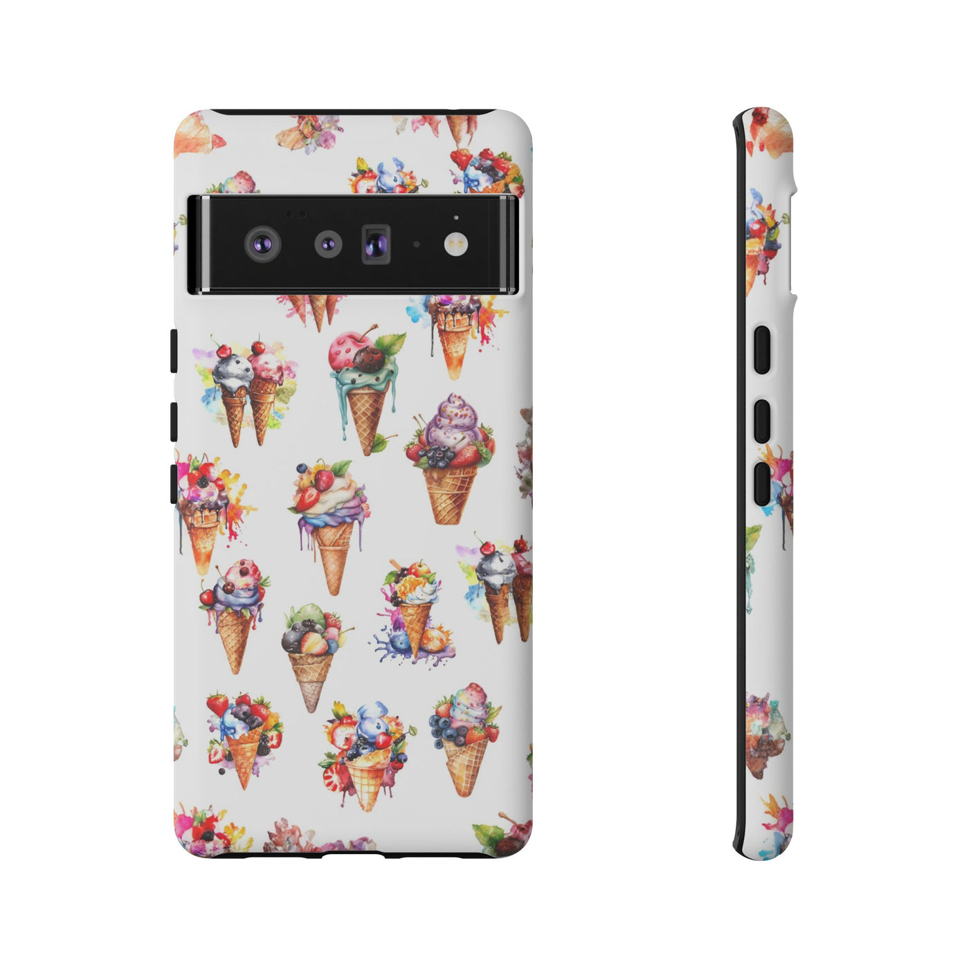 Impact Resistant, Summer Icecream, Cute Phone Cases for Samsung S24, S23, S22, S21, IPhone 15 pro, Iphone 14 pro, Iphone 13 IPhone 12, Iphone 11