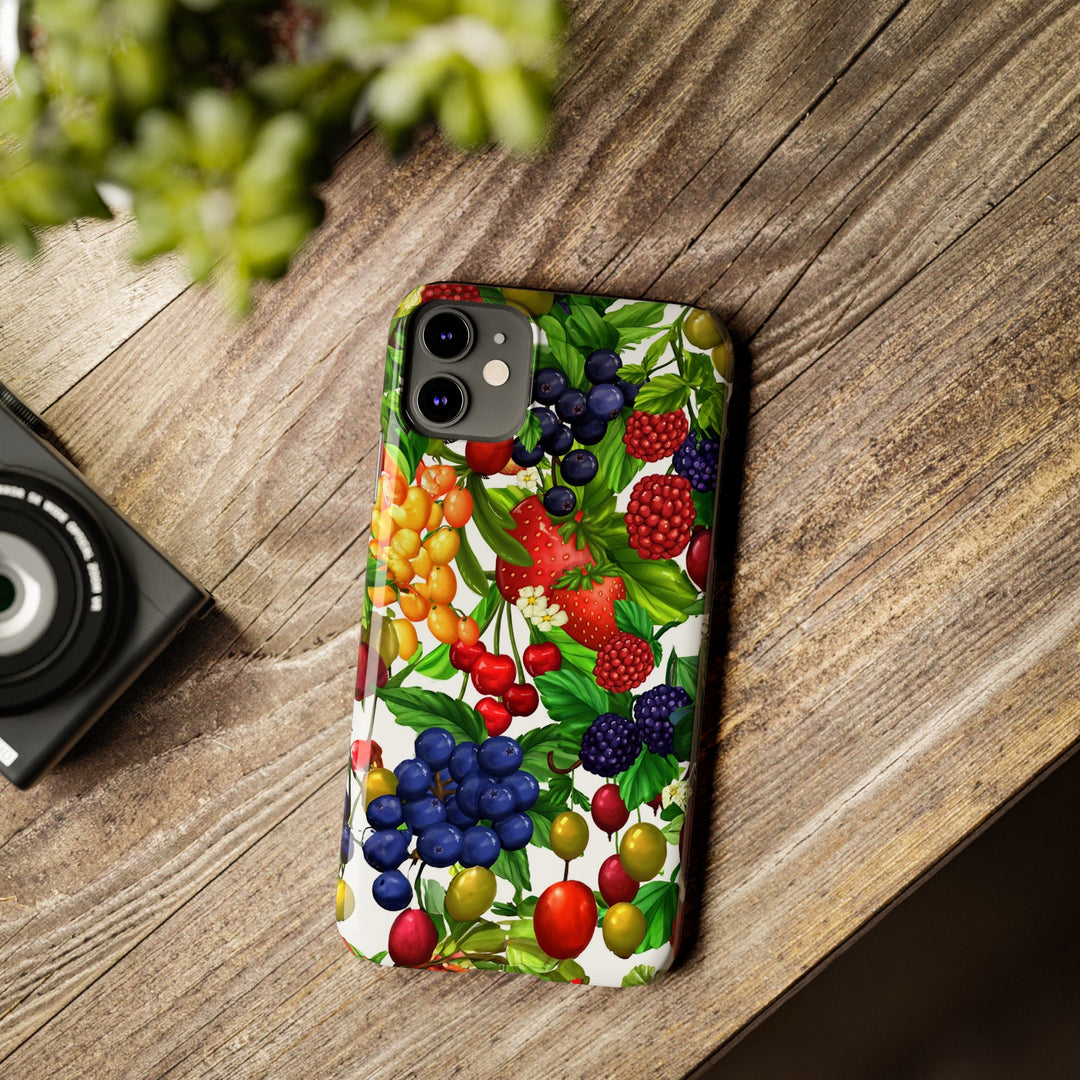 Slim Cute Phone Cases for Iphone - | iPhone 15 Case | iPhone 15 Pro Max Case, Iphone 14 Case, Iphone 14 Pro Max, Iphone 13, Summer Mixed Fruit - Studio40ParkLane