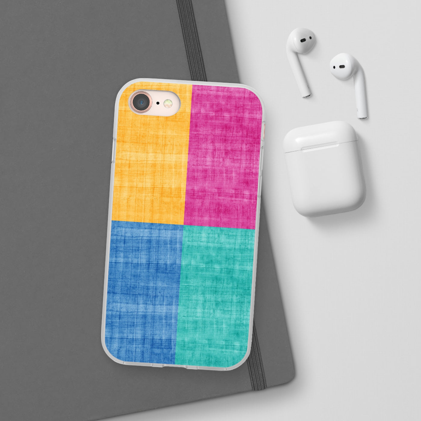 Cute Flexi Phone Cases, Abstract Colored Blocks, Compatible with Samsung Galaxy S23, Samsung S22, Samsung S21, Samsung S20, Galaxy S20 Ultra