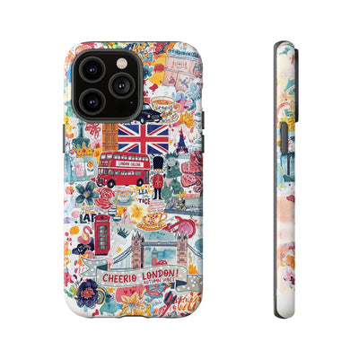 London England Coquette Collage Tough Premium Phone Case - For iPhone 17 Pro Max iPhone 16 Pro iPhone 15 Iphone 14 Plus 13 Pro 12 11 10 XR - Studio40ParkLane