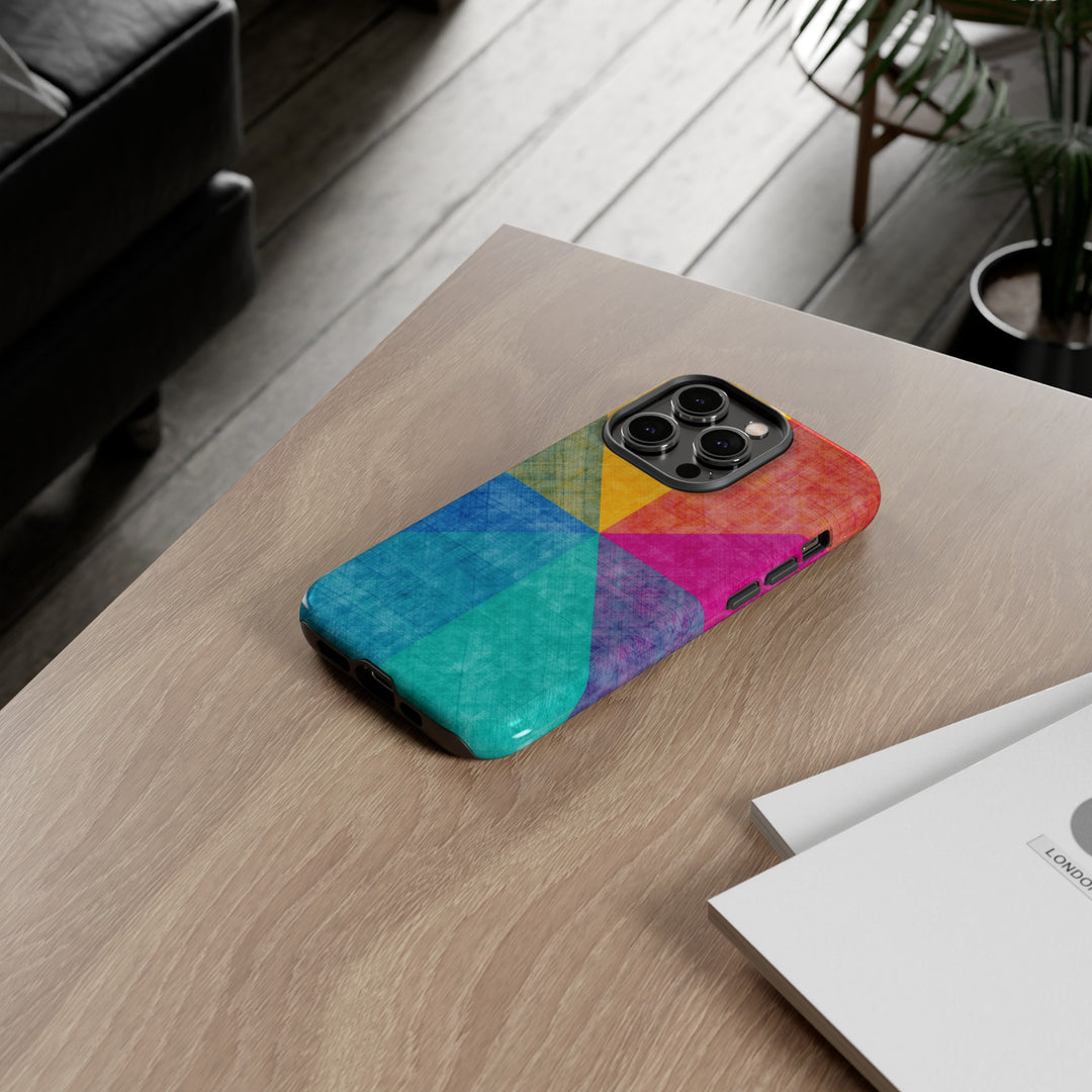 Impact Resistant, Colored Shapes, Cute Phone Cases for Samsung S24, S23, S22, S21, IPhone 15 pro Iphone 14 pro Iphone 13 IPhone 12 Iphone 11 - Studio40ParkLane