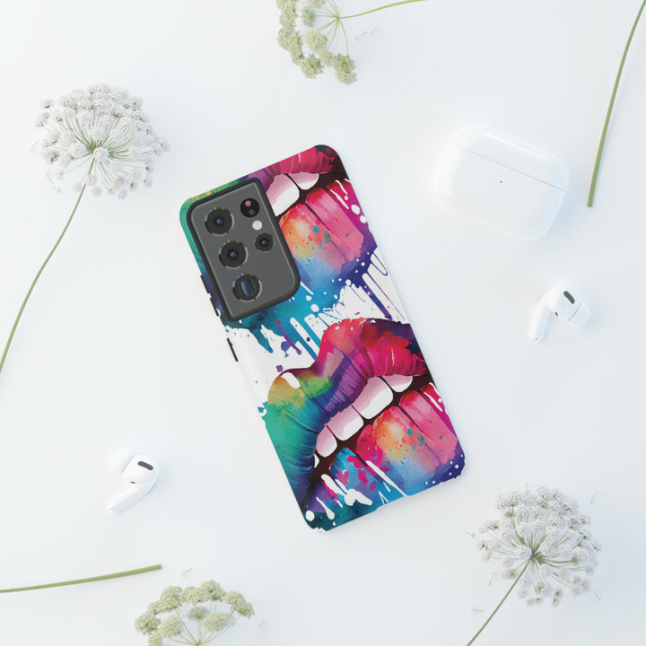 Cute Samsung Phone Case | Aesthetic Samsung Phone Case | Smile Lips Colorful | Galaxy S23, S22, S21, S20 | Luxury Double Layer | Cool - Studio40ParkLane