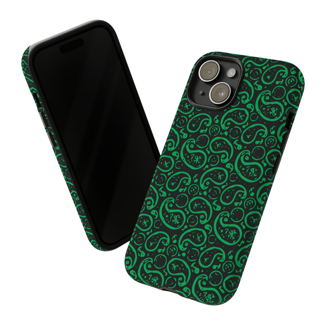 Cute IPhone Case | iPhone 15 Case | iPhone 15 Pro Max Case, Iphone 14 Case, Iphone 14 Pro Max Case IPhone Case for Art Lovers, Paisley Green - Studio40ParkLane