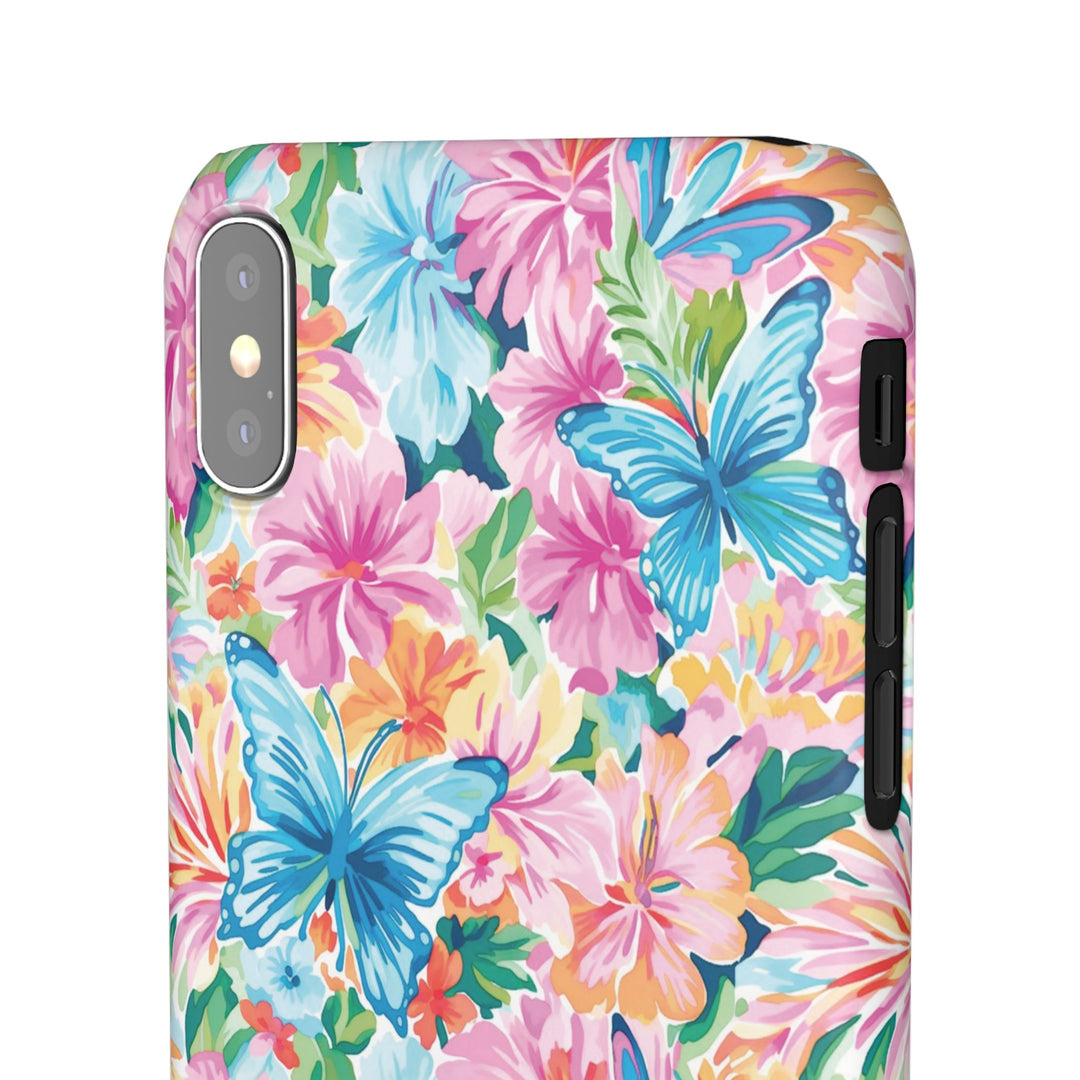 Sleek Snap Butterflies Flowers Cute Phone Case for iPhone 16 15 14 13 12 11 X Xs Max Xr Pro Plus Samsung Galaxy S24 S23 S22 S21 S20 Ultra