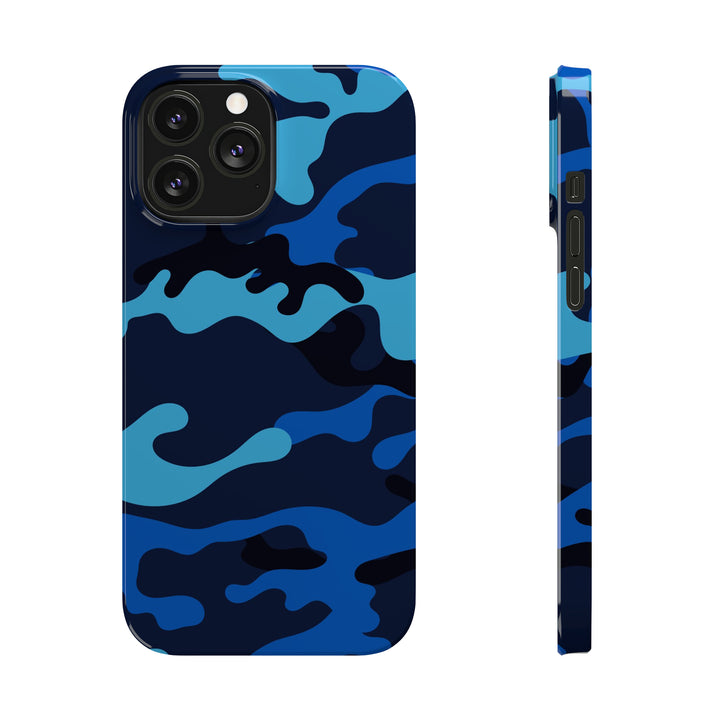 Slim Cute Phone Cases for Iphone - | iPhone 15 Case | iPhone 15 Pro Max Case, Iphone 14 Case, Iphone 14 Pro Max, Iphone 13, Blue Camouflage - Studio40ParkLane