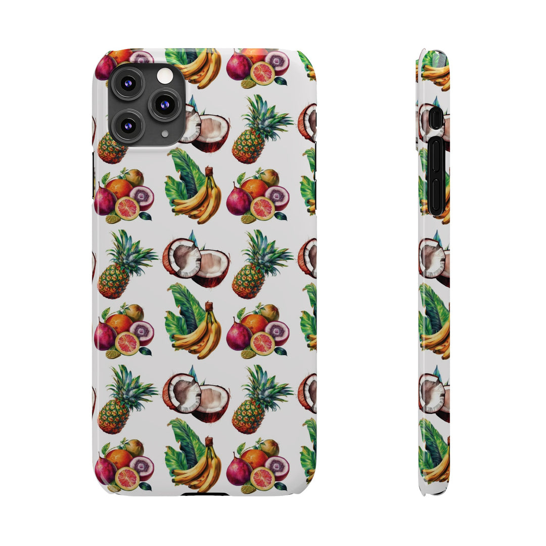 Slim Cute Phone Cases for Iphone - | iPhone 15 Case | iPhone 15 Pro Max Case, Iphone 14 Case, Iphone 14 Pro Max, Iphone 13, Tropical Summer Fruit - Studio40ParkLane